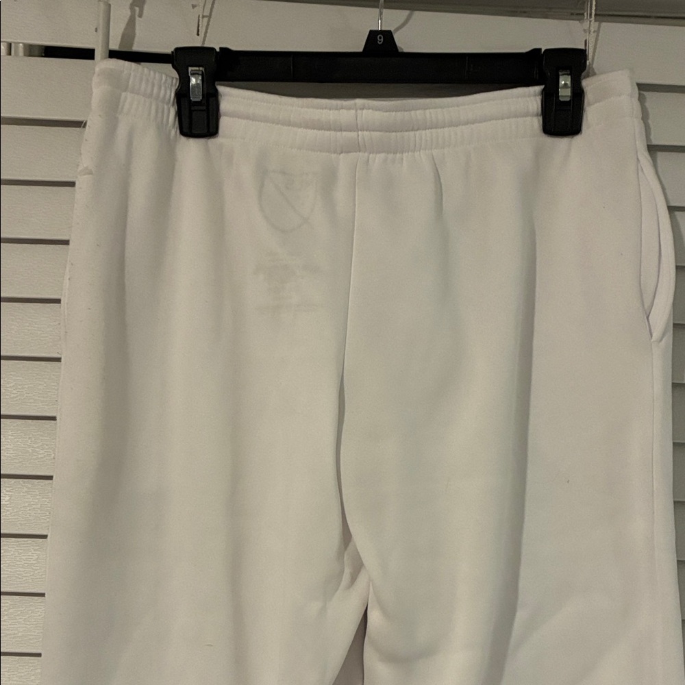 LA White Track Pants with Blue and Yellow Stripe - Picture 9 of 14